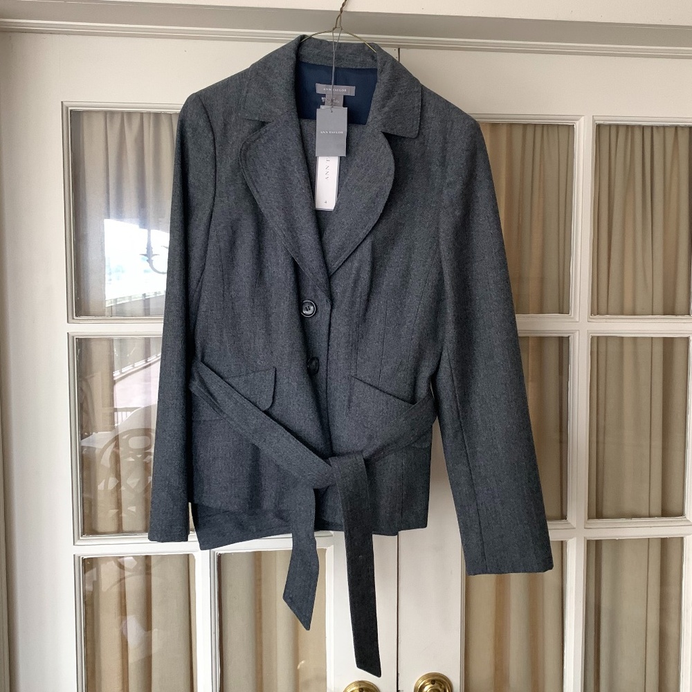 Ann Taylor Margo Jacket Pant SET - Virgin Wool - Size 4